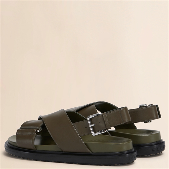 Marni Fussbett Sandaler, Deep Sage